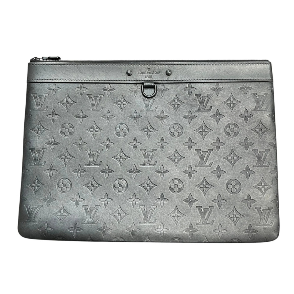 Louis Vuitton Pochette Discovery Clutch Bag, Monogram Shadow Leather, M62903
